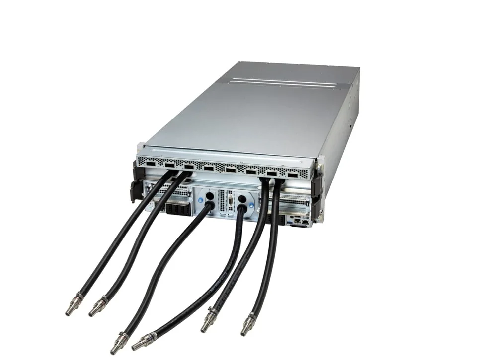 Supermicro liquid-cooled GPU server manufacturer reference image