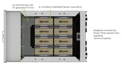 NVIDIA DGX H100 — Interior view